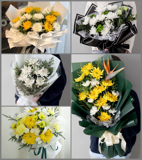 山东莱芜莱城区大王庄镇前卞庄村白事花束代送